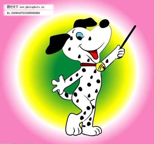 小花狗彩绘动漫动画儿童幼儿家禽家畜卡通卡通动漫卡通素材