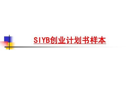 siyb创业计划书样本