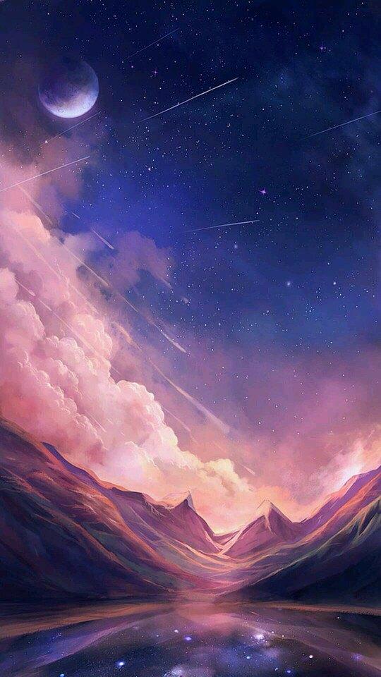 梦幻星空壁纸竖屏流星雨