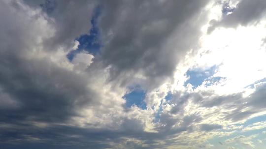 时间流逝天空与灰色蓬松云_1920x1080_高清视频素材