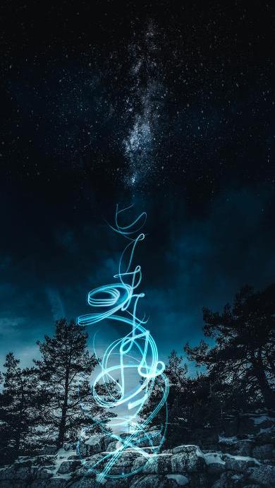 夜晚星空美景特效
