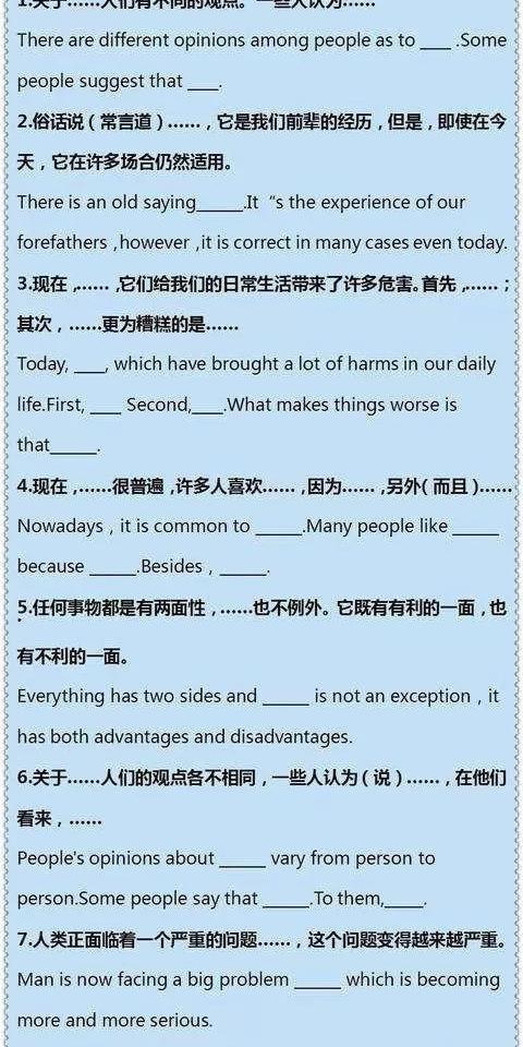英语作文素材:13句万能开头8句精彩结尾,为孩子收藏学习吧!