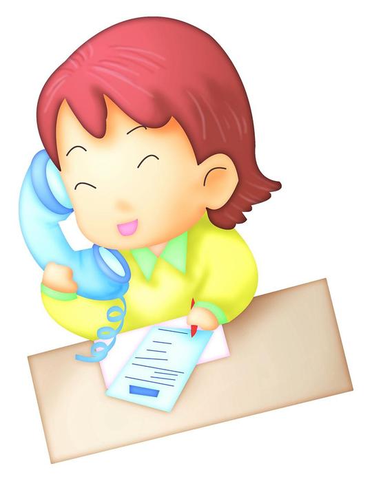 接电话卡通画图片素材免费下载-千图网www.58pic.com