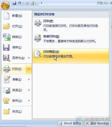 word打印设置中可以进行操作