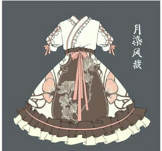 画本上的服饰当中国风遇到洛丽塔服饰教绘素材动漫漫画少女风