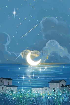 治愈系夏日风景背景