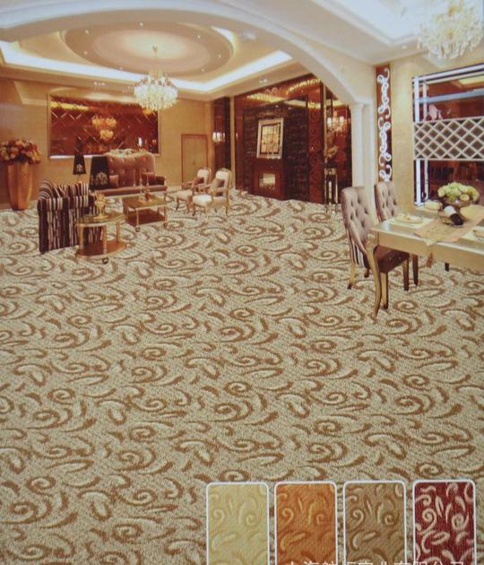 厂家批发满铺家用工程办公宾馆酒店加厚驼色灰色条纹提花地毯
