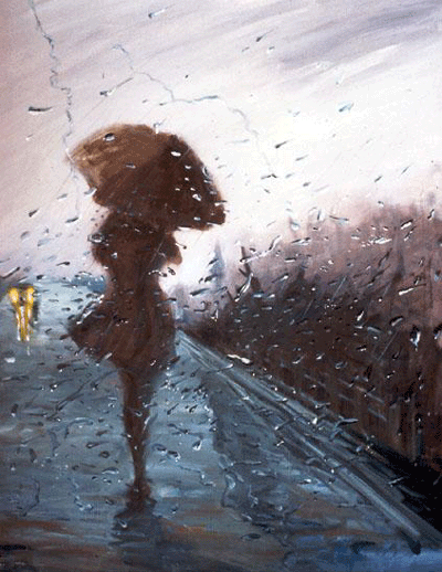 梅雨季唯美伤感动图