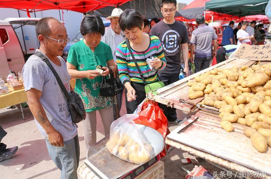 农村大哥贩卖土豆零售一元一斤受欢迎一大车一上午就销售一空