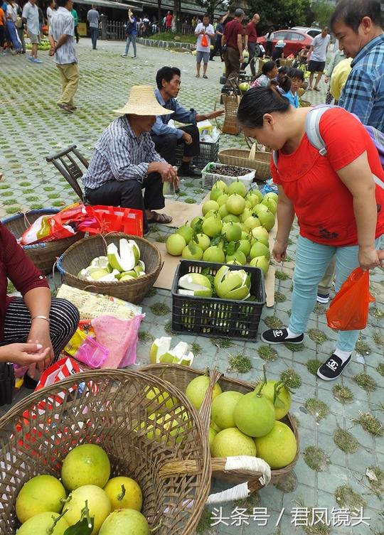 湖北宜昌：旅游景区农民摆摊卖柚子，10元3个还是5元一个划算？