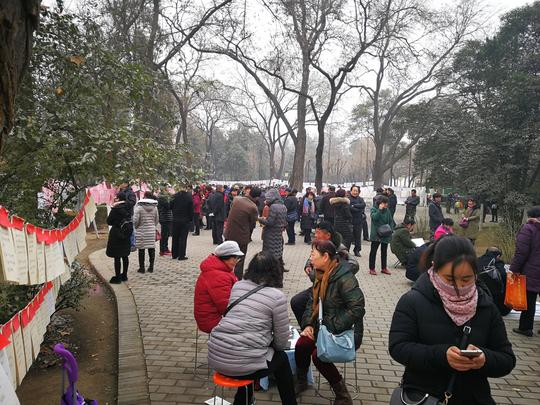 西安革命公园相亲会千人聚集热闹堪比早市，本地户口有房成香饽饽