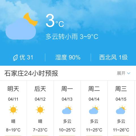 2025.11.18石家庄最新天气预报查询