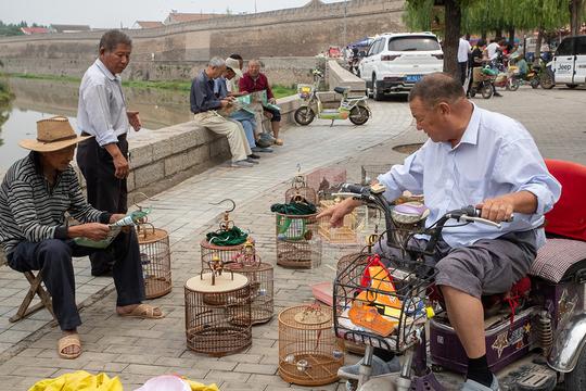 实拍古城墙根“地摊生意”，卖啥的都有，东西便宜，还能淘到宝贝