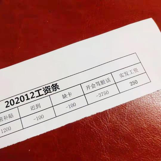 搞笑图片：比起年终工资条上扣款项，实发数量更让人接受不了