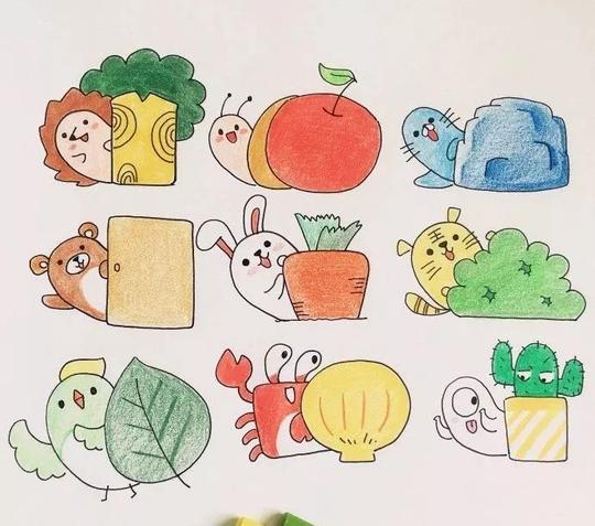 超可爱的萌物简笔画手帐素材，每一款都不容错过！