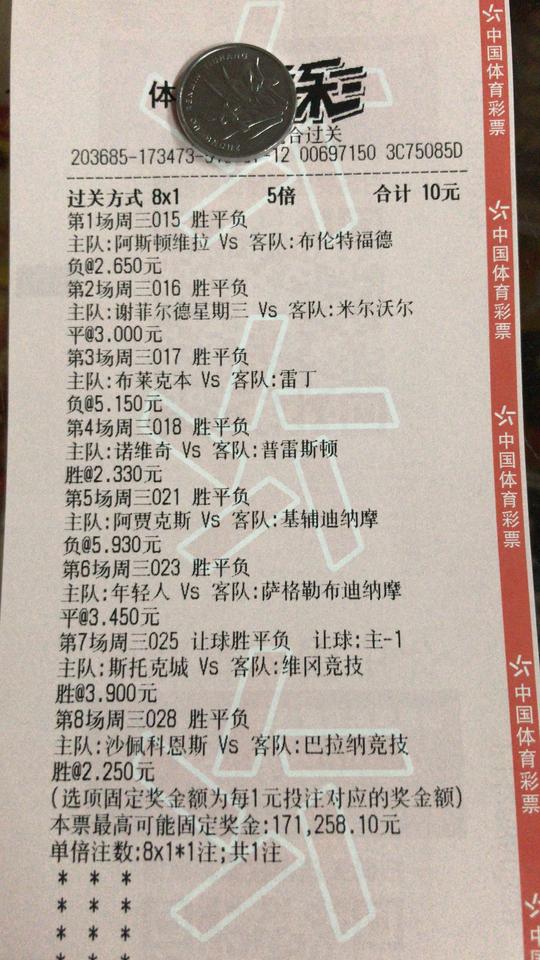 竞彩专栏：8串1高赔实单暴击，17000倍冷门，阿贾克斯赢不了！