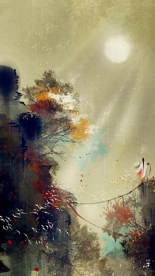 古风壁纸｜双人背影，双宿双飞；单人背影，孤寂飘逸……