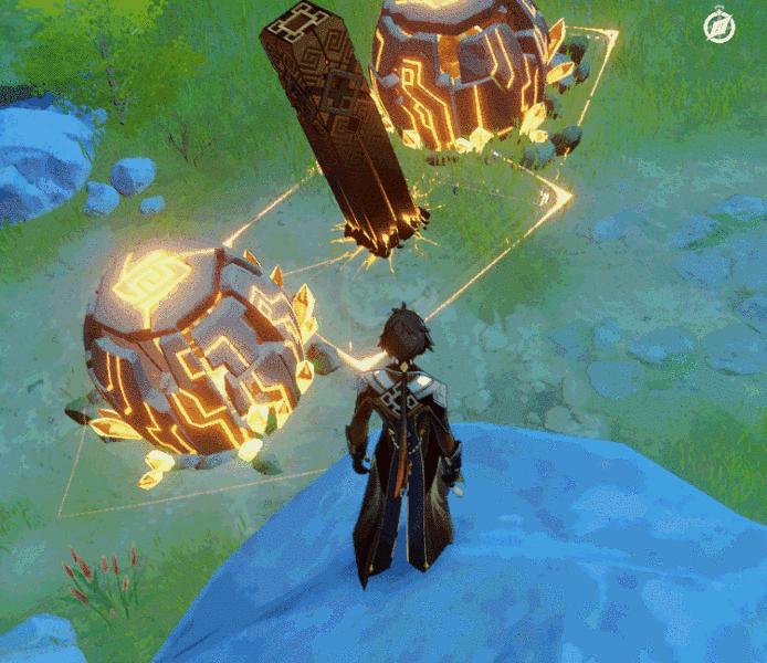 原神 岩主怎么得（原神荻花洲3个岩石柱怎么激活）