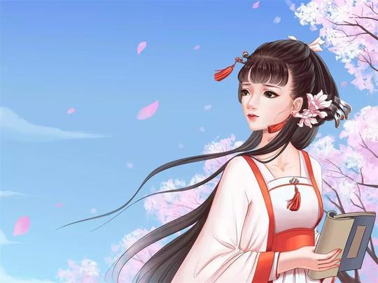 古风汉服女孩|绣罗衣裳照暮春，蹙金孔雀银麒麟