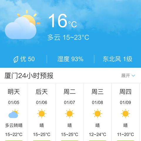 【厦门未来15天天气预报】厦门未来15天气情况查询