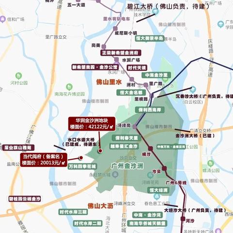 佛山市金沙洲大桥在哪里