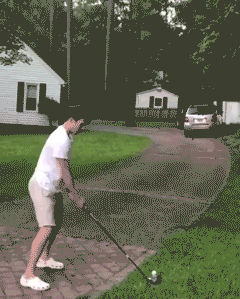 搞笑gif：就算摔倒了也要优雅