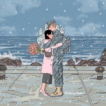 瑟瑟的情侣背景图