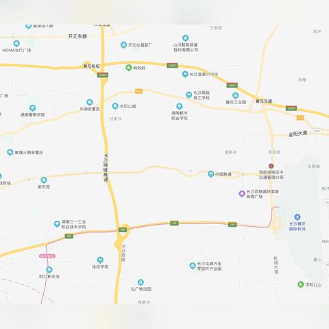 长沙县人民东路南离黄花镇有多远？