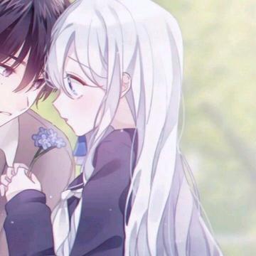 动漫害羞爱情情侣头像图片