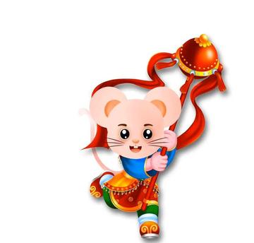 鼠年拜年表情包动态图片