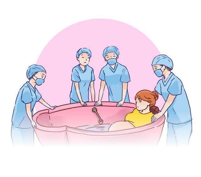 谢依霖水中分娩顺利产下一女