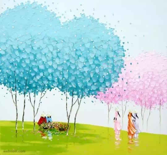 干干净净、文文静静、清新淡雅的越南油画，你一定没有见过