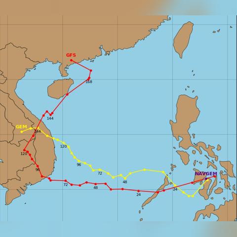 台风线路图怎么看