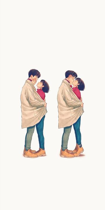 瑟瑟的情侣背景图