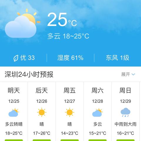 【深圳未来30天天气预报】深圳未来一个月天气情况查询