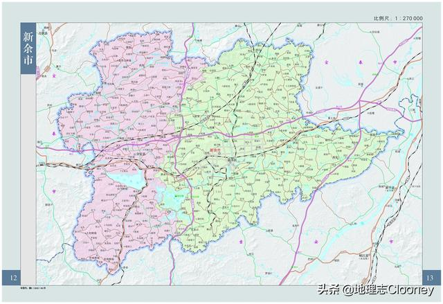 江西省新余市标准行政区划图
