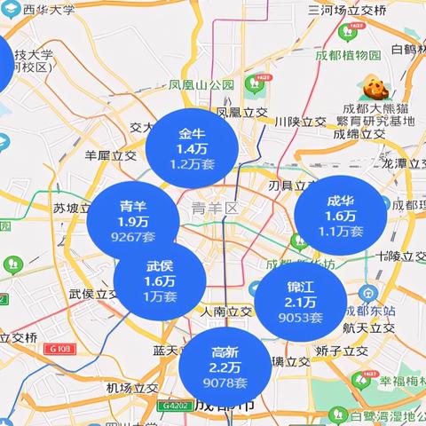成都市各主城区房价地图的长尾关键词有什么