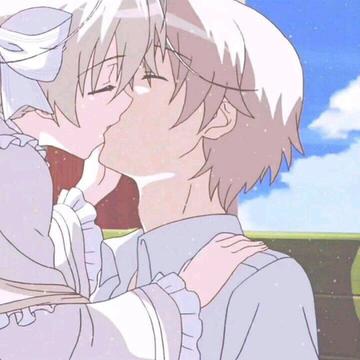 动漫害羞爱情情侣头像图片