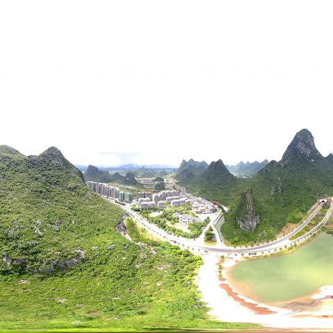 航拍桂林环城水系图片相关长尾关键词有哪些