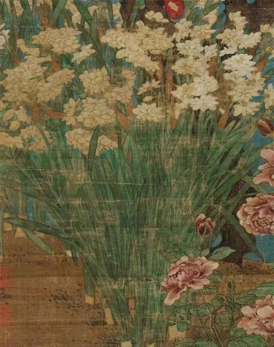 他是北宋画花极有生意，色彩最好的花鸟画家