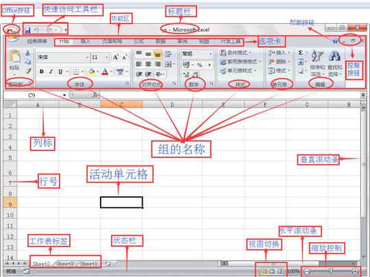 excel基础入门篇—认识excel工作界面