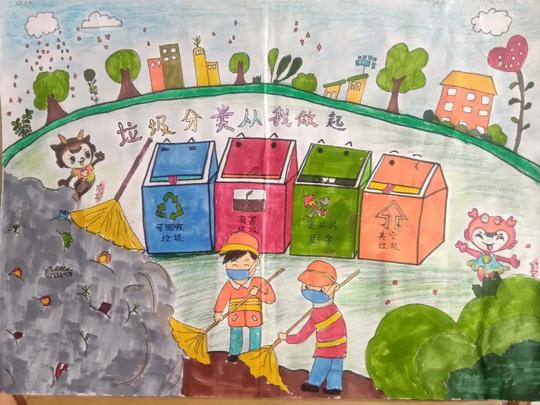 万宁小学生垃圾分类主题绘画大赛受热捧
