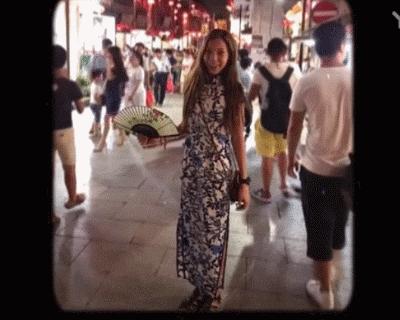 谷爱凌穿红旗袍演讲图片