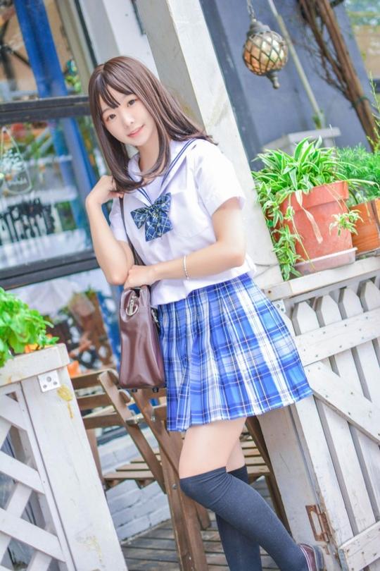 超美jk制服秀，甜美可爱