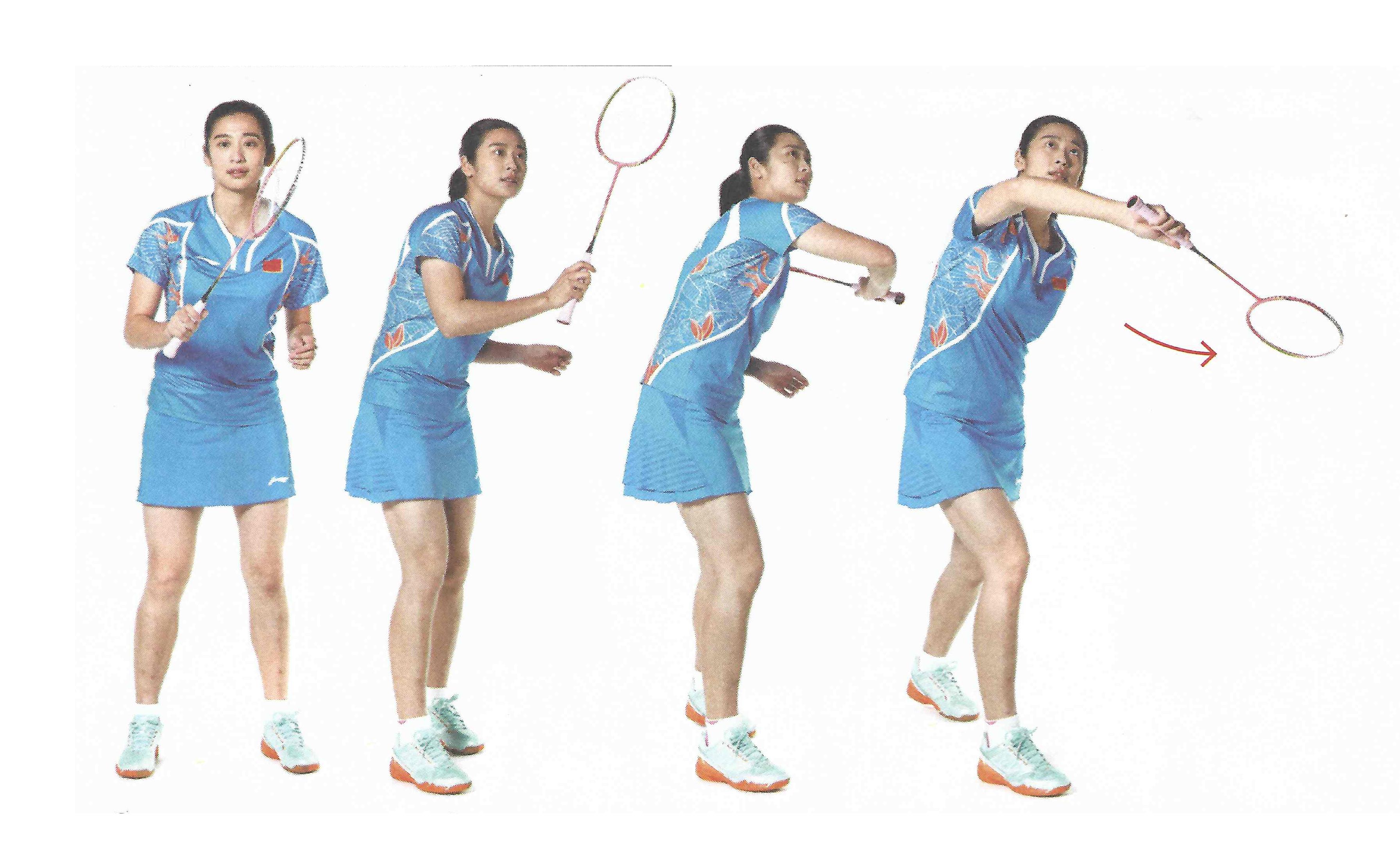 羽毛球拉球动作过程图图片