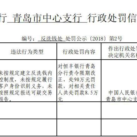 违反反洗钱业务管理规定 两支付机构开年领罚单