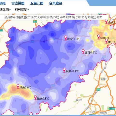 2025.12.23杭州今日气温变化情况