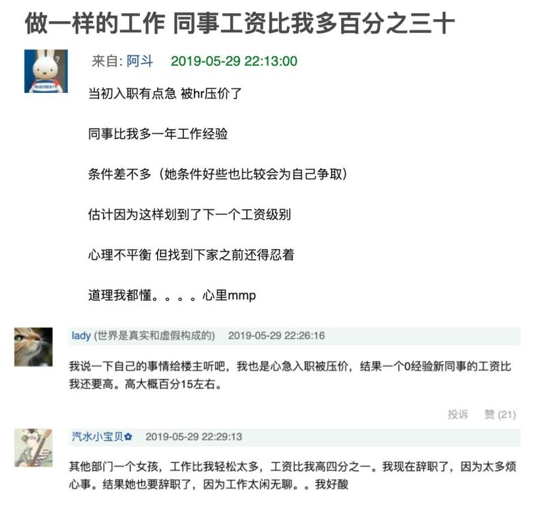 打听同事工资被开除了