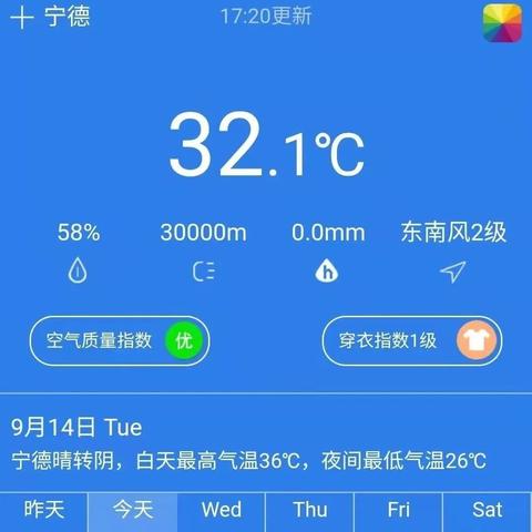 明天宁德什么天气预报
