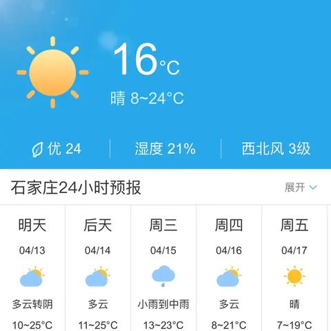 2025.12.13石家庄最新天气预报查询